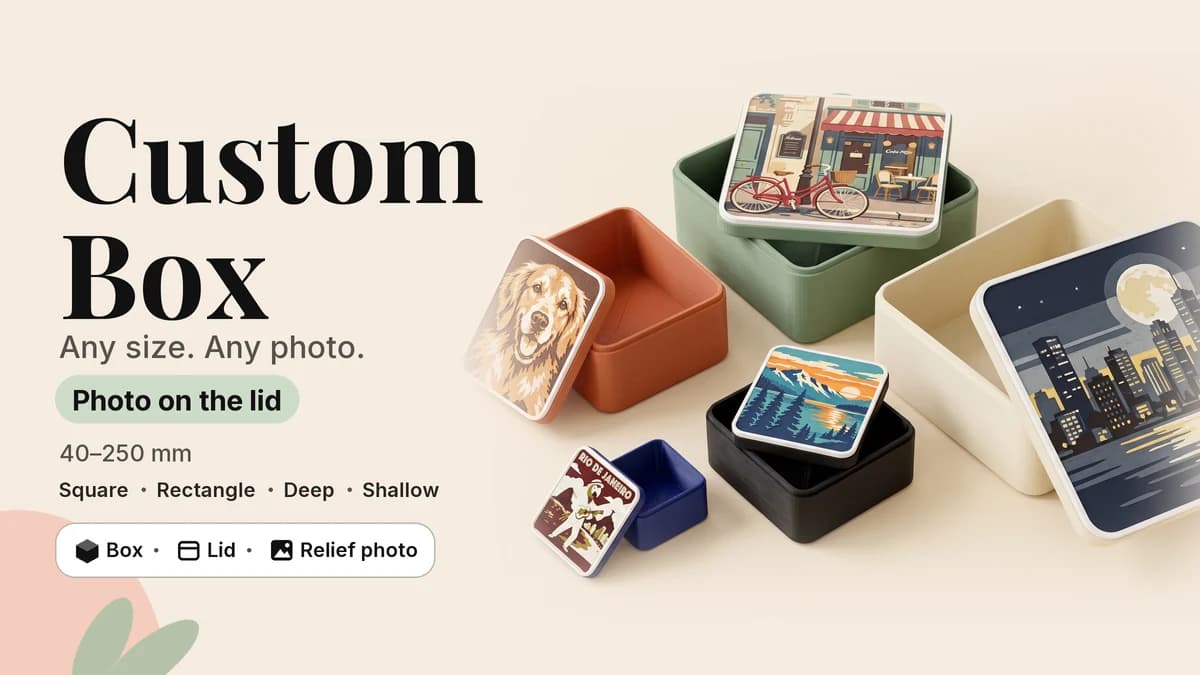 Photo Box - Gift Box with Your Photo on the Lid