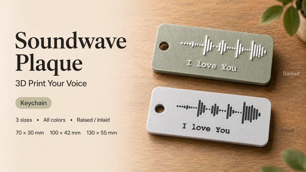 Soundwave Plaque — 3D Print Your Voice